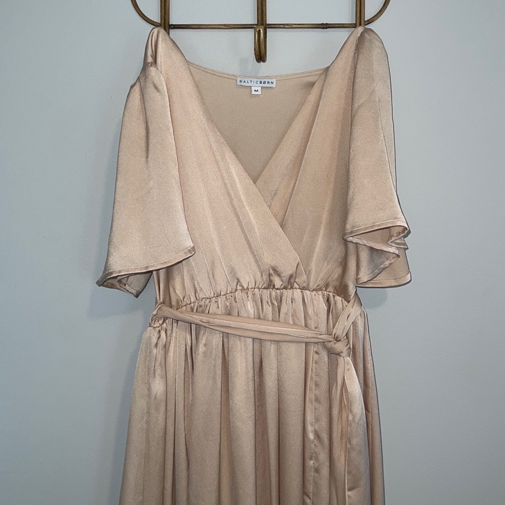 Bridesmaids maxi dress / Baltic Born / Champagne color, size M